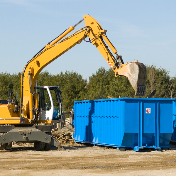 what size residential dumpster rentals are available in Vacaville California